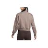 Nike Fleece Sports Casual Comfortable Short Half-Zip Sweatshirt Women Sweatshirt Chocolate DQ5768-233