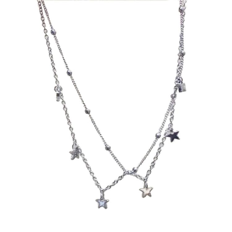 

Fashionable Neck Jewelry Star Necklace Double Layer Star Choker Gift for Girls 1