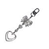 Bowknot Heart Pendant Cellphone Strap Phone Chain Detachable Bow Phone Lanyard Handmade Keychains for Wallet Bags