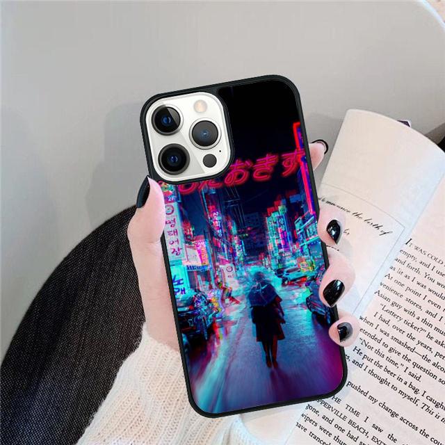 Japanese streets Tokyo Neon Wonderland phone Case For iPhone 16 15 14 Plus X XR XS apple 16 11 12 13Pro Max coque