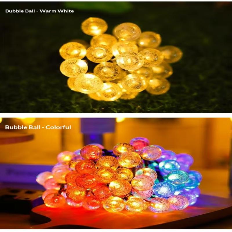 Christmas Light Solar Waterproof  Ball Garden Solar Lamp Power Led String Globe String Lights Holiday Home Decorations