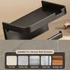1pc Modern Self-Adhesive Plastic Toilet Paper Holder with Shelf, Wall Mounted No-Drill Tissue Roll Dispenser with Storage for Bathroom Accessories