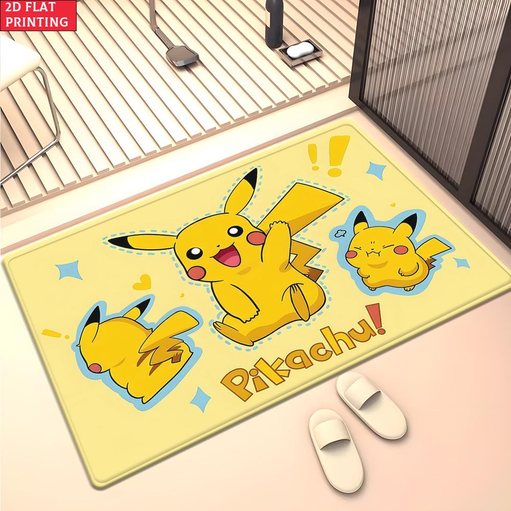 Anime Style Moon & Psychic Fox Area Rug Non Slip Soft Floor Mat For Gaming Room Living Room Bedroom Decor Washable Carpet