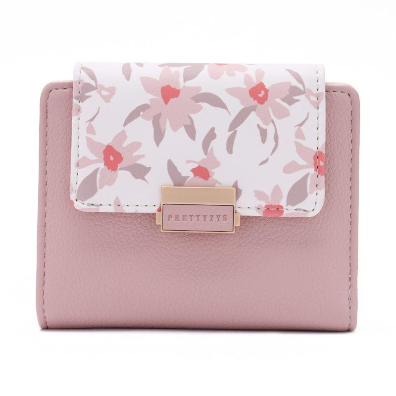 Geldbörse Damen Kurz PU Weiches Leder Süße Dame College Nische Weiblich Reißverschluss Student Null-Geldbörse