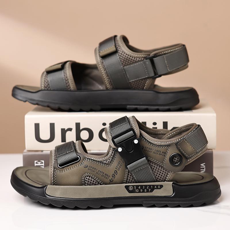 Fashion Summer Breathable Outdoors Non-slip Men Leather Sandal Trend Design Trending Adult Soft Sole Shoes Comfort for Boy Beach Sandals