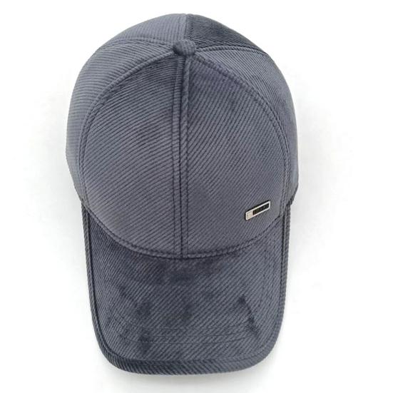 Herbst Winter Cord Baseballkappe Unisex Kappe Sonnenschutz Entenzungenhut Verstellbar Einfarbig Langer Schirm Outdoor-Aktivitäten Alltagskleidung Schirmmütze