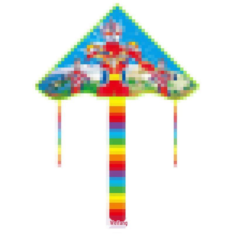 1m Cartoon Curved Edge Triangle Kite for Kids - Outdoor Flying Model