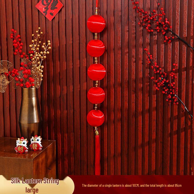 2026 Spring Festival Ornaments: Lucky Bag & Double Fish Pendant with Red Lanterns
