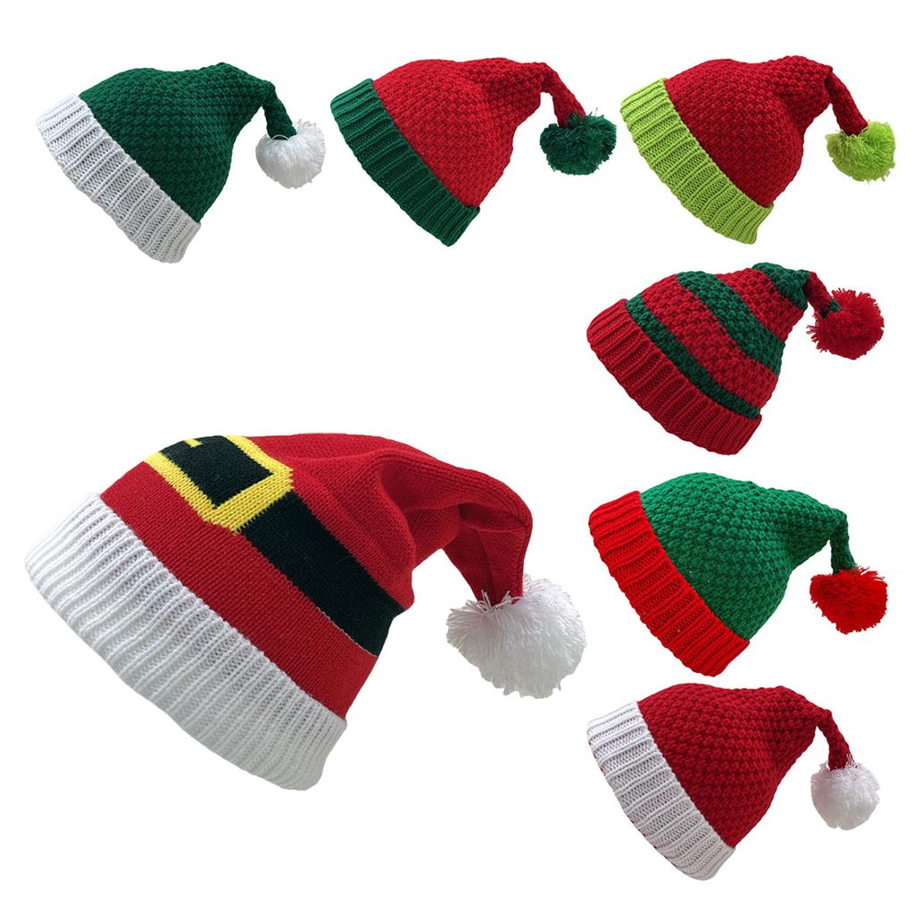 Parent-child Hat Autumn and Winter Santa Claus Men and Women Knitted Hat Christmas Gift Wool Hat