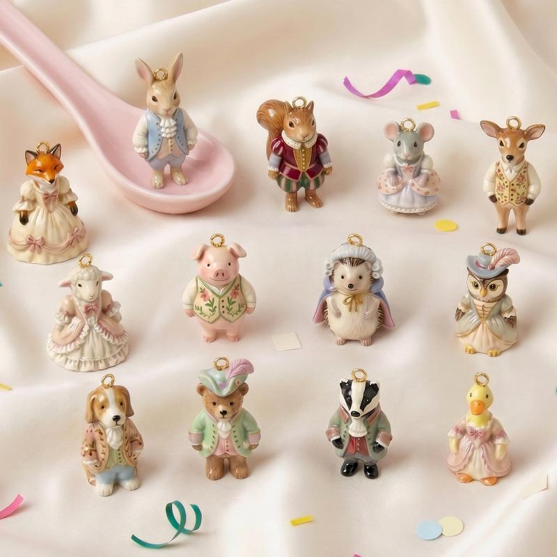 Copper Rococo Animal Figure Charm Pendant Gold Plated Cute Retro Charms For Women Diy Handcraft Bracelet Necklace Accessories