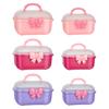 Portable Nail Tool Box Large Capacity Double Layer Multipurpose Hairpin Storage Case Jewelry Organizer