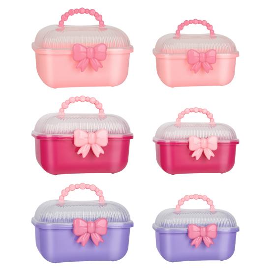 Portable Nail Tool Box Large Capacity Double Layer Multipurpose Hairpin Storage Case Jewelry Organizer