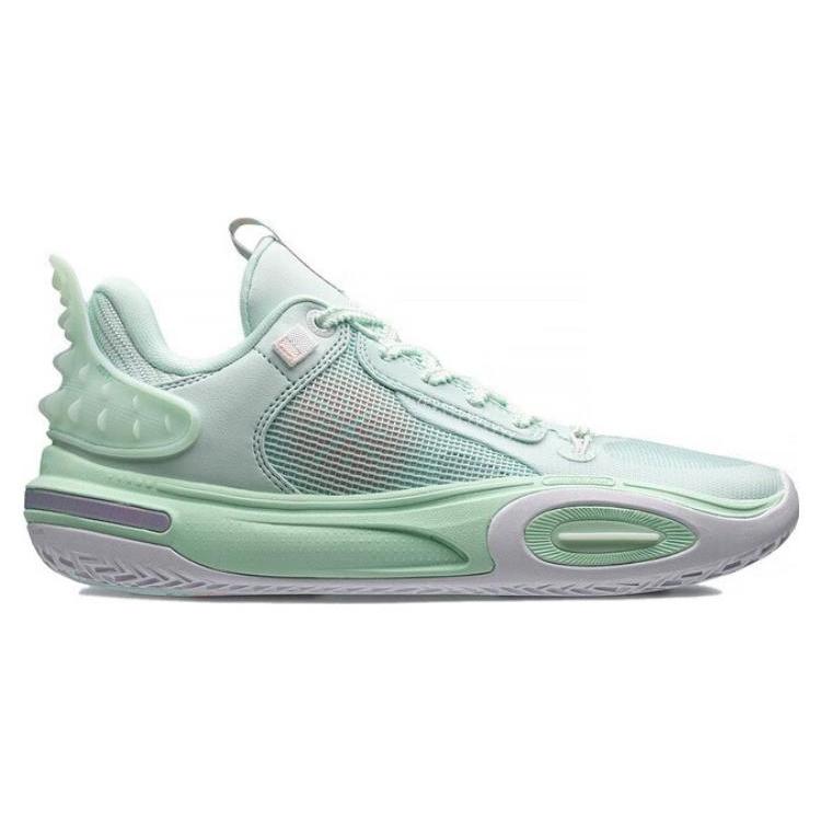 New LiNing All City 11 Youth Anti Slip And Wear Resistant Breathable Low Top Basketball Shoes Soft Aqua Blue Teenagers ABPT005-4