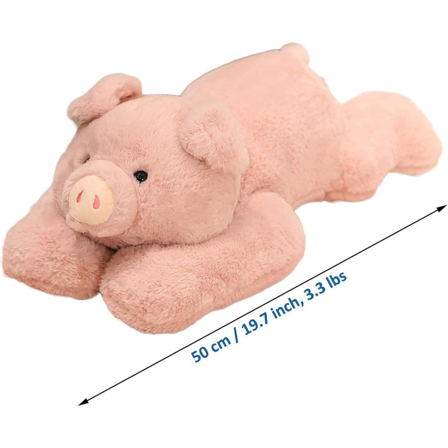 Weighted Stuffed Animal 3.3 Lbs Plush Pig Toy Designed for 19.6 Inch Gentle Throw Pillow Present In Pink Calming Sensory Stress Relief