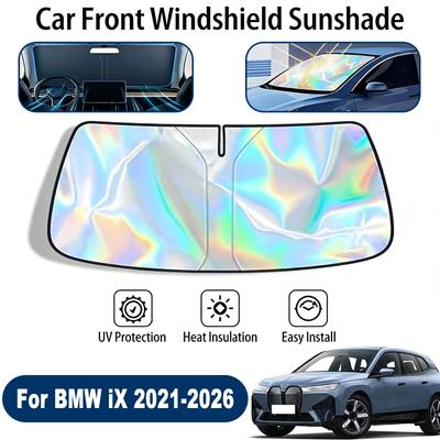 Windshield Sun Shade For BMW iX 2021-2026 Foldable UV Reflective Front Window Sun Protection Cover Accessories