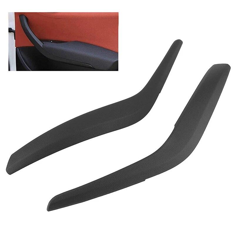 1 par de embellecedores de cubierta de Panel de tirador de manija de puerta Interior de coche negro para BMW X1 E84 2009 2010-2015 piezas de accesorios interiores 51412991775
