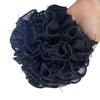 Korean Floral Hydrangea Scrunchie - Sweet Mori Style Leopard Print Hair Tie for Women