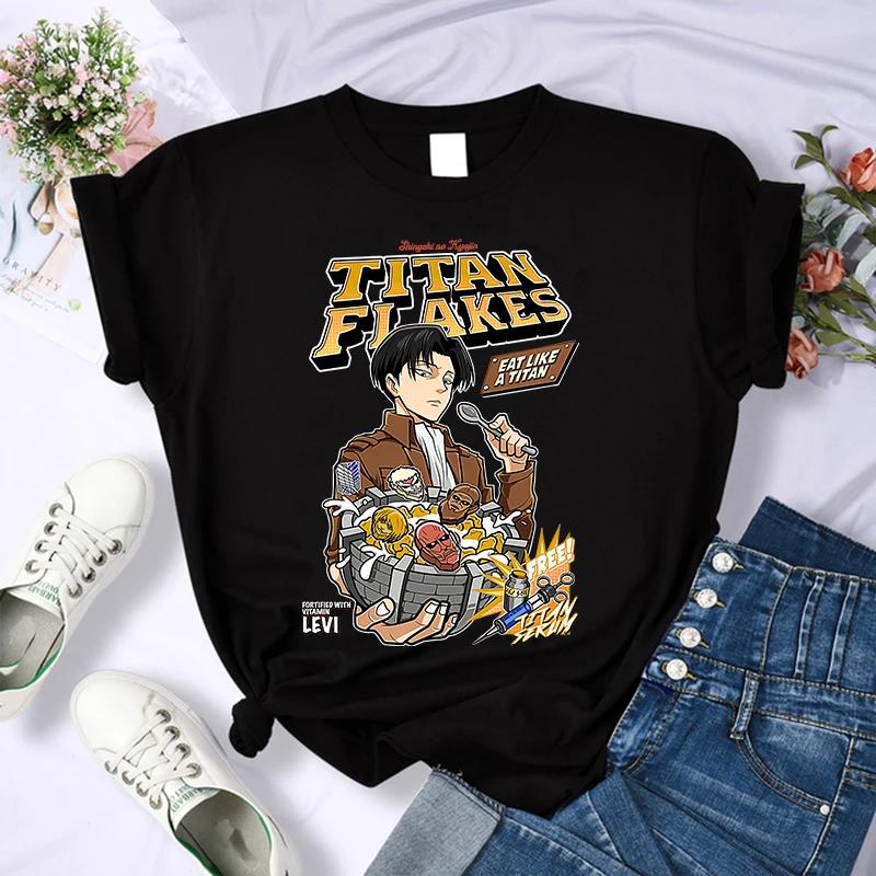Japonské anime Attack on Titan tričko s grafickým potiskem Pánské ležérní módní tričko s krátkým rukávem nadměrné velikosti Dámské
