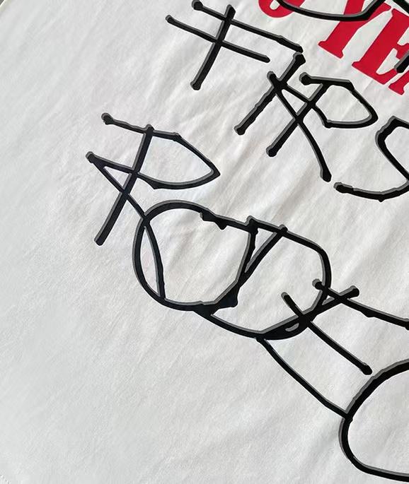 Travis Scott FW24 English Print Crew Neck Unisex T-Shirt