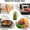 Oil Cruet Olive Oil Dispenser Sprayer for Cooking 2 in 1- Spray and Pour Dark Green Oil Sprayer Bottle 500ml  Spice Rack