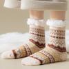 Floor Socks In Autumn and Winter Thickened with Fleece for Warmth and Anti Slip Mid Tube Socks for Home Use