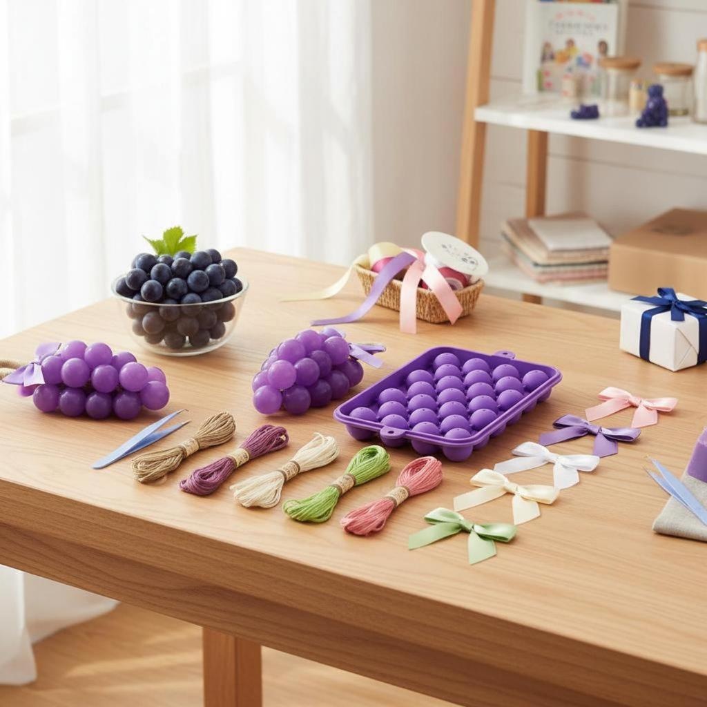 Traubenseife Herstellung Set DIY Kit Einfach Entformen Fruchtform für Anfänger, Basteln