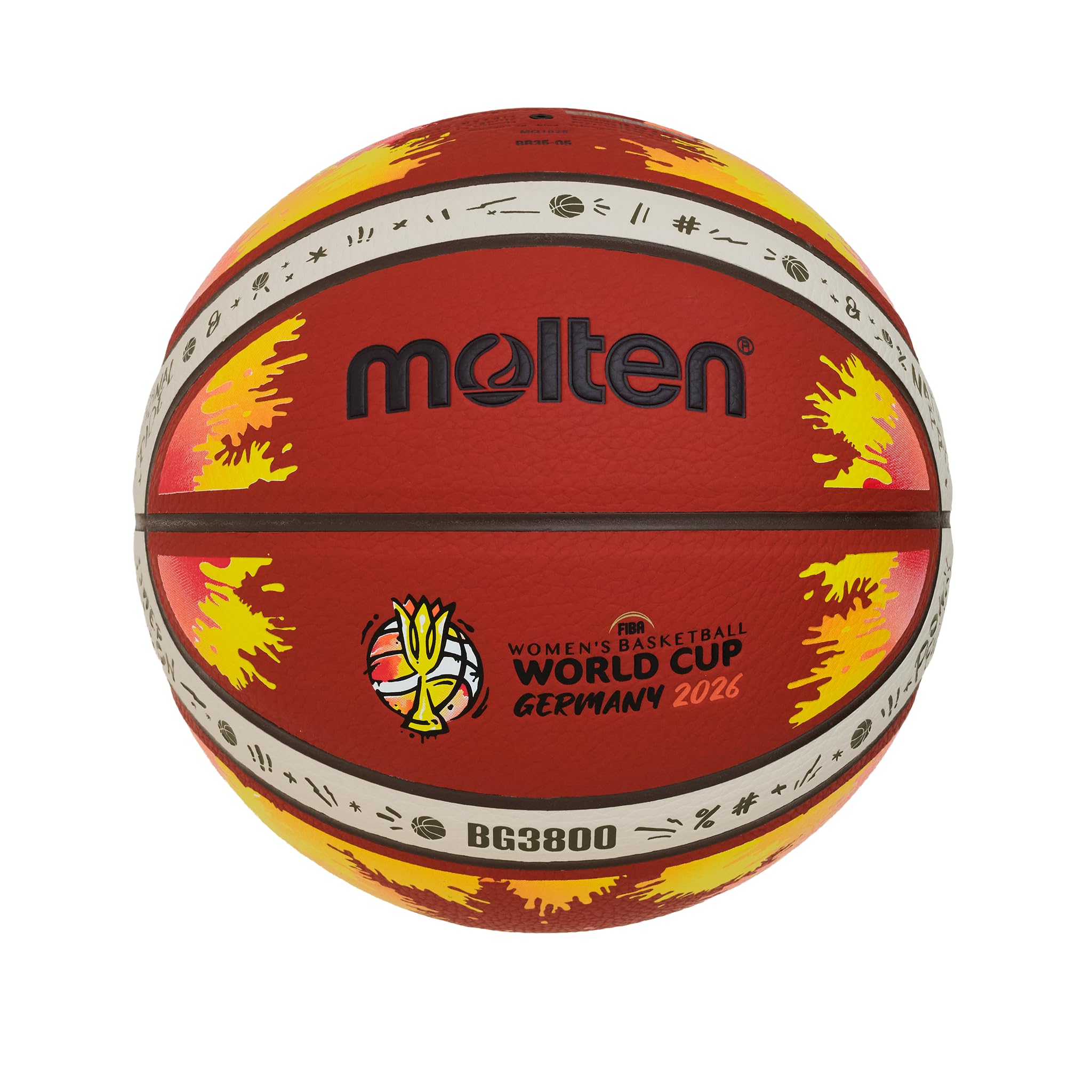 Molten FIBA Basketball World Cup 2026 Replica Size Women s Ball, 6, B6G3800-W6G