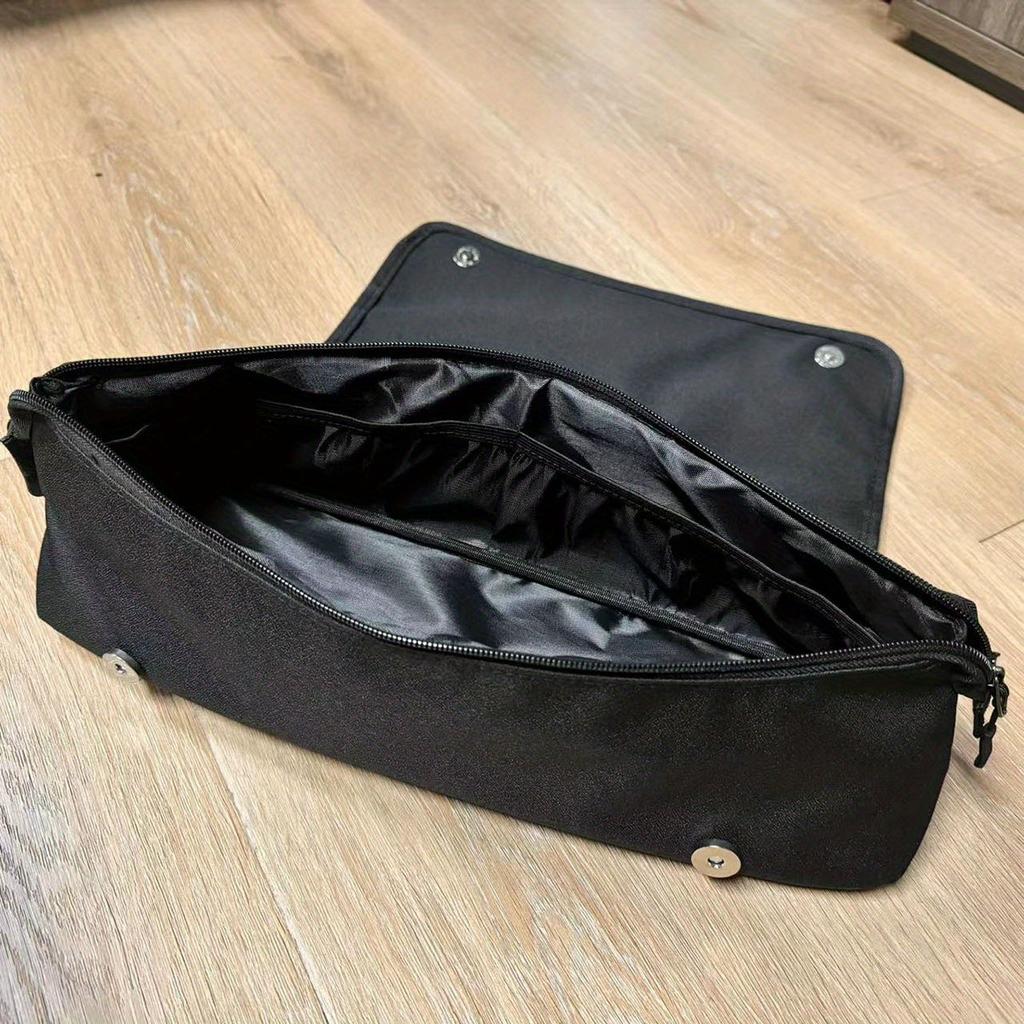 Travel essential storage bag: Black hair care tools travel bag, curling iron and straightener tools storage bag, 1 piece