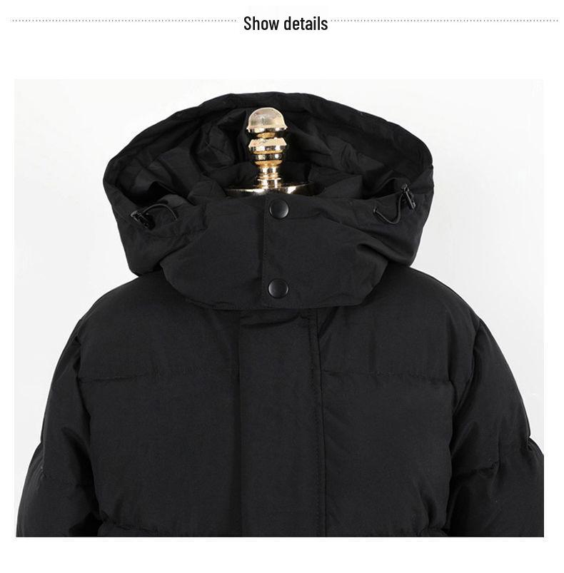 Korean Style Winter 2025 Women's Thick Over-the-Knee Cotton Coat