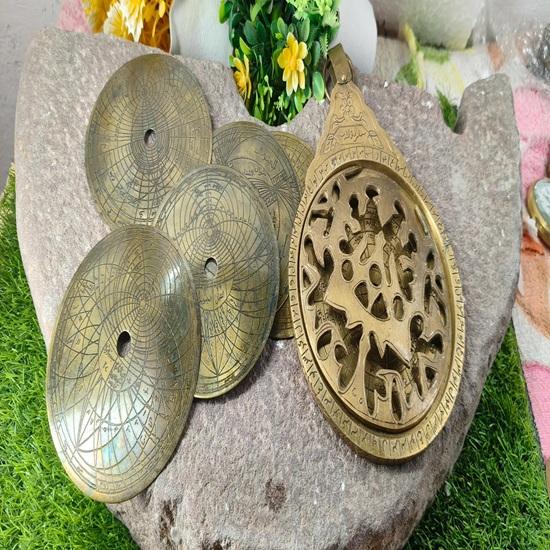 Handmade Brass Astrolabe Arabic Globe Nautical Navigation Instrument 15.24 Cm