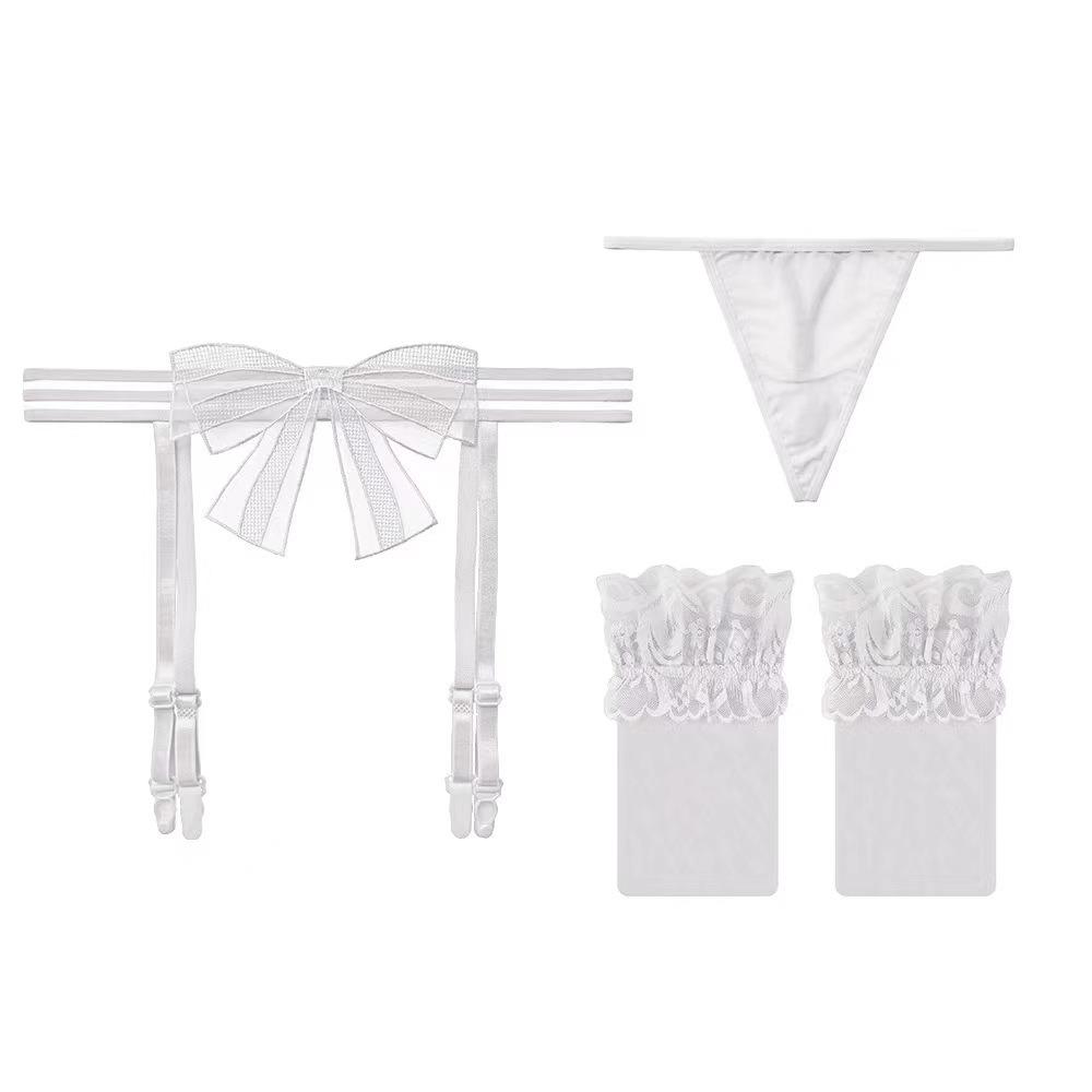 Sexy Panties Sexy Over-the-knee Stockings Suspender Socks Women's Lace Pure Desire Suit Seduction Briefs Skinny Net