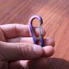 TISUR Small Titanium Carabiner Keychain for Men, Lightweight (Color: Large + D-Ring: Small)
