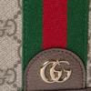 Gucci Geantă de umăr mini Ophidia Logo Pânză și Piele Clasică Femei Geantă de umăr Bej Maro Închis 838471-FAE0P-9746