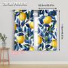 Blackout Curtain Popular Print Lemon Leaf Versatile Polyester Without Rod Thermal Insulation Functions Set Of 2 Made Washable