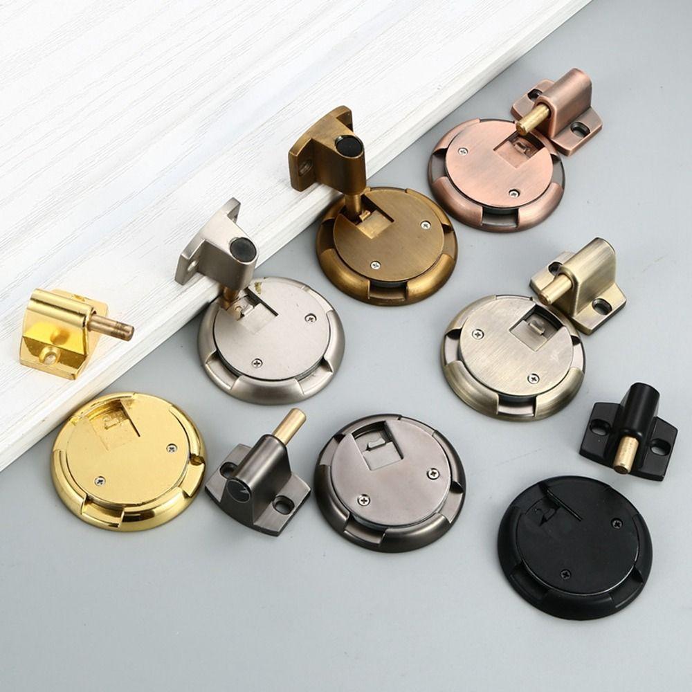 New Zinc Alloy Mechanical Door Stopper Non-punch Adjustable Door Suction Anti-collision Heavy Duty Door Holder Furniture