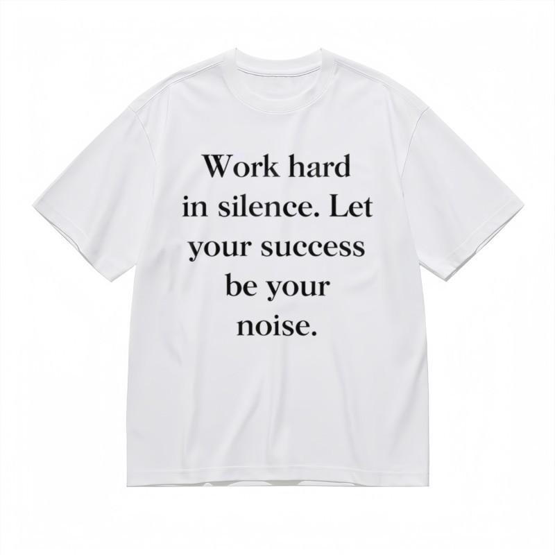 

Женская оверсайз классическая футболка Черный текст Мотивирующее statement Дизайн Футболка 4XL