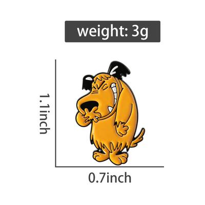 Funny Dog Enamel Pins Vintage Retro TV Series Character Brooches Lapel Badges Cartoon Animals Jewelry Gift for Friends