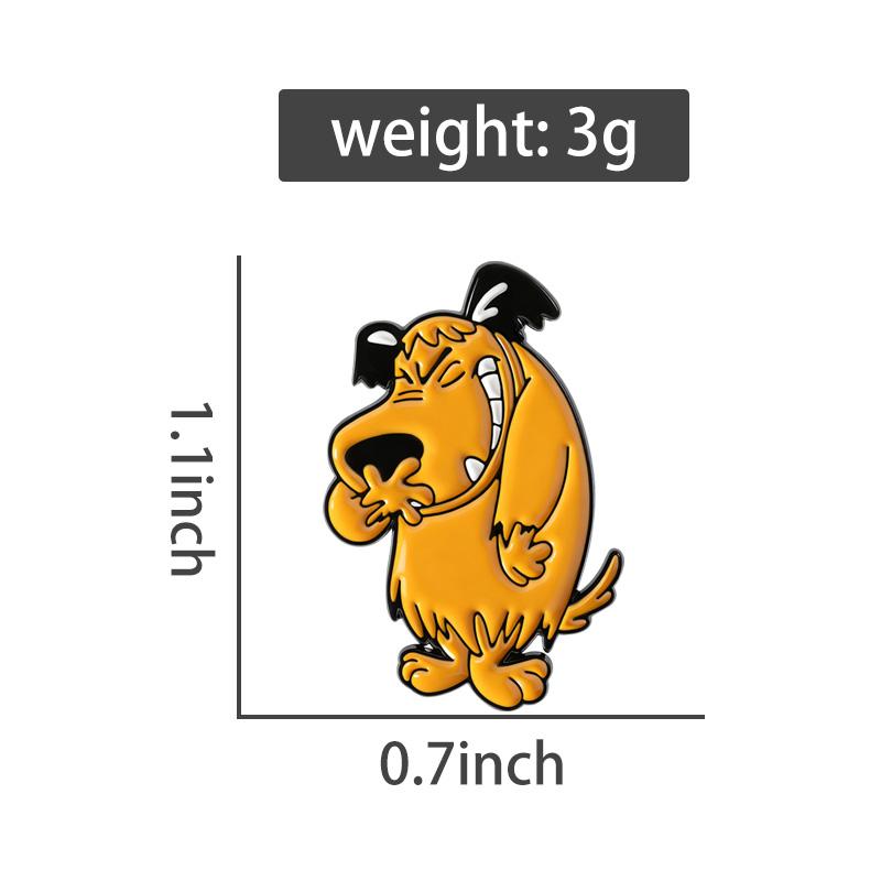 Funny Dog Enamel Pins Vintage Retro TV Series Character Brooches Lapel Badges Cartoon Animals Jewelry Gift for Friends