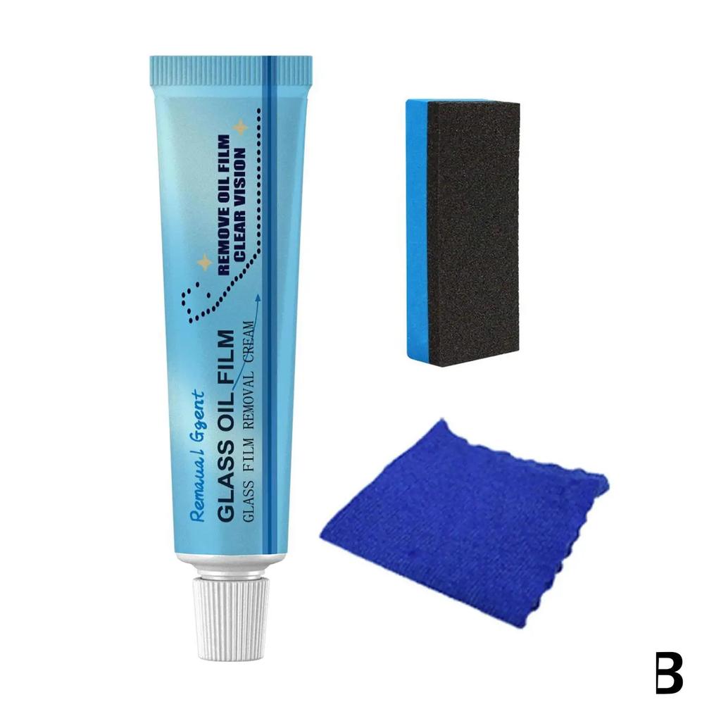 Car Glass Polishing Degreaser Cleaner Oil Film Clean Auto Windshield With Cleaner Paste Removing Window Sponge O9D1