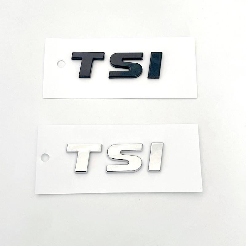 EPYFH1 3D ABS TSI Letters Logo Car Emblem Rear Trunk Badge Sticker For VW Golf Passat Jetta Touareg Scirocco Beetle Vento Sagitar
