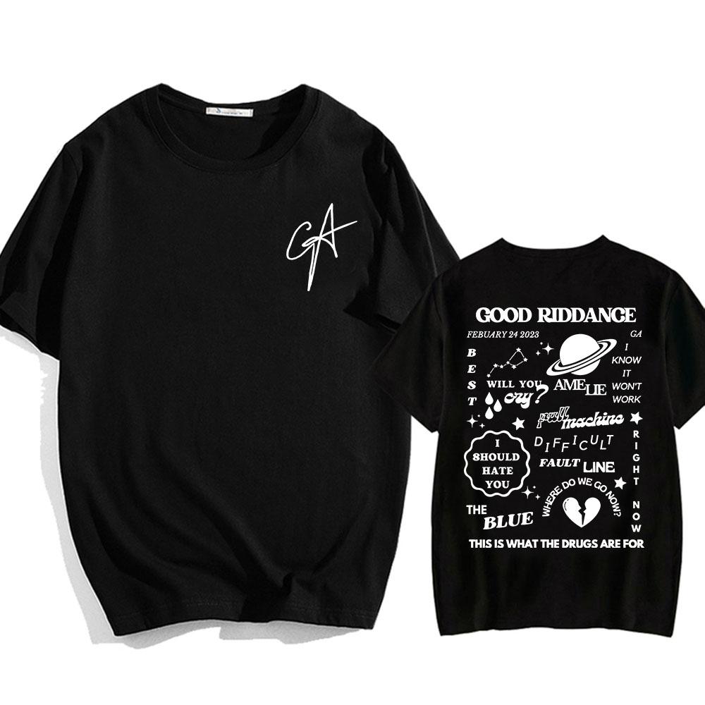 

GA Good Riddance T-shirts Singer Gracie Abrams Printing Tee-shirt Summer Men Women Cotton Tshirts Unisex Camisetas Hip Hop Male 4XL