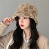 1Pc Women Winter Warm Plush Bucket Hat Casual Thermal Windproof Fleece Fisherman Caps