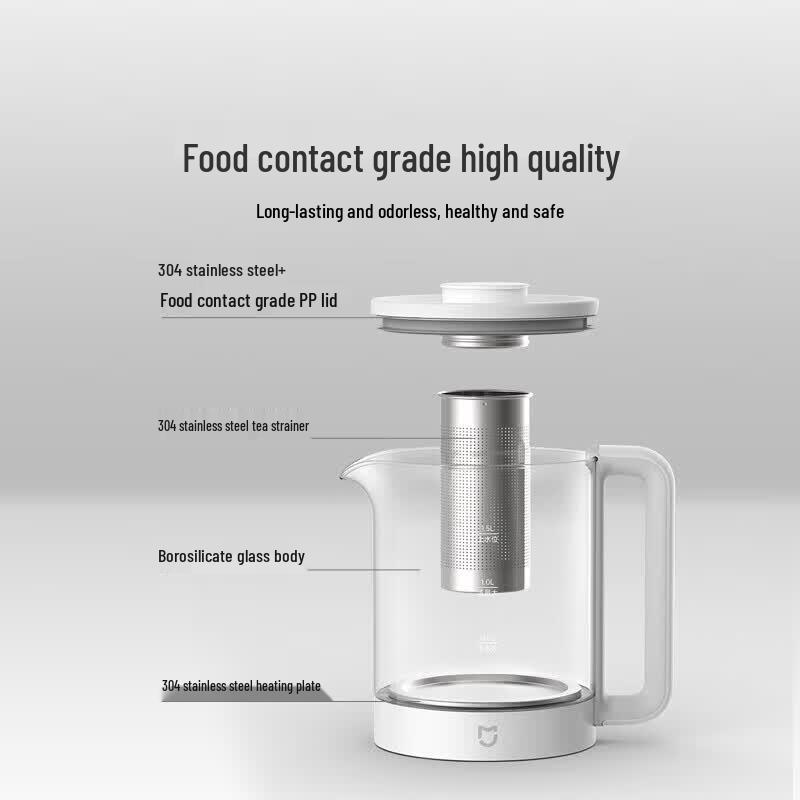 Xiaomi Inteligentny wielofunkcyjny czajnik zdrowotny 1,5 L N1 wtyczka CN (adapter w zestawie)