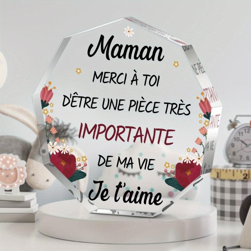 Decoración Acrílica Plana 2D, Elegante Recuerdo para el Día de la Madre - Perfecta para Navidad, Acción de Gracias y Cumpleaños, Decoración Acrílica para Escritorio y Sala de Estar