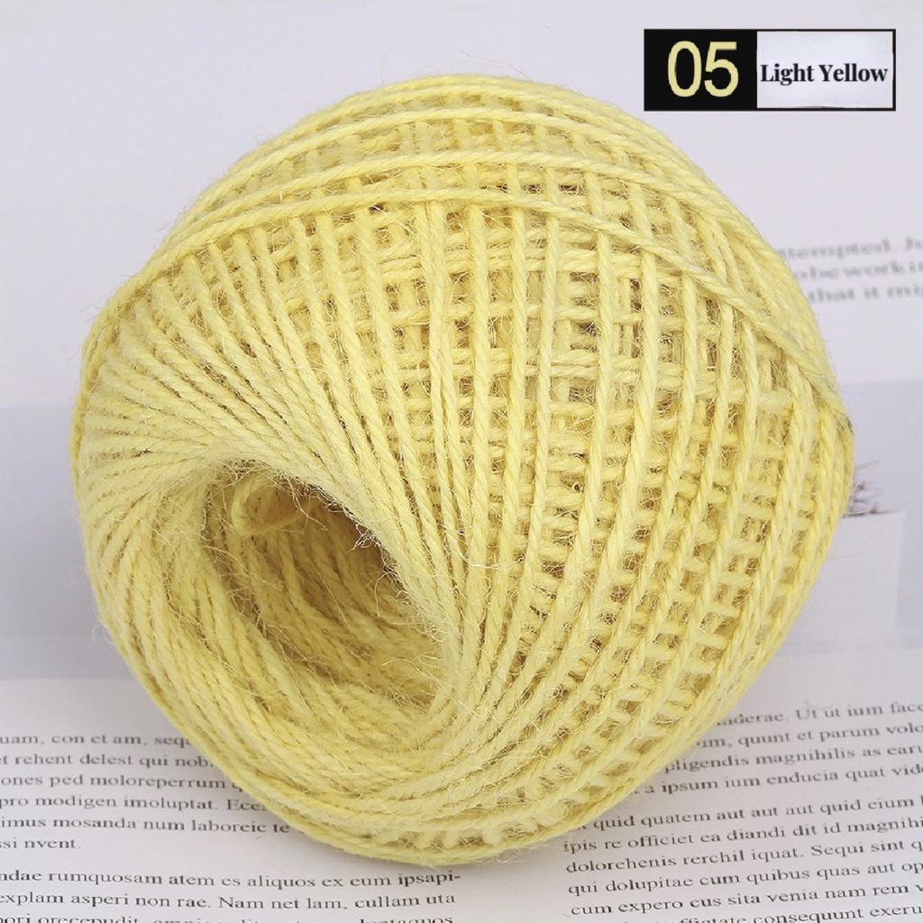 Natural 2MM 50M/Roll Colorful Natural Jute Twine Burlap Rope Burlap String Hemp Rope For DIY Crafts Wedding Gift Wrapping Decor