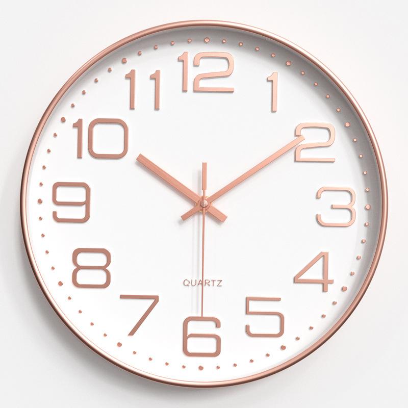 Living Room Wall Clock Modern Simple Home Clock Bedroom Silent Wall Clock Round Quartz Clock 12 Inches 30CM