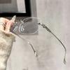 1 piece of women's frameless elegant and fashionable transparent glasses suitable for daily life