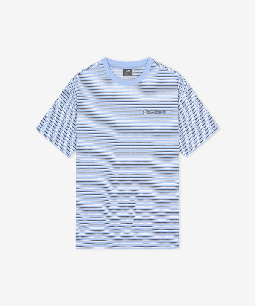 Nyuballanseu Nbneg2A113 / Uni Nb Heart Stripe Short Sleeve Tee (Graphic Light Blue)