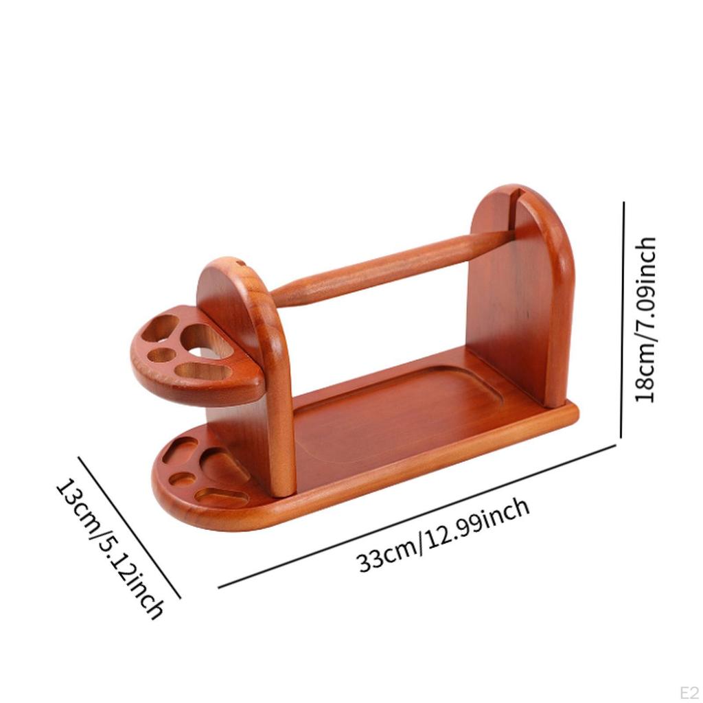 Dřevěný držák na klubíčka příze Šicí doplňky Stabilní Přenosný Úložný organizér Stojan na cívky pro pletení