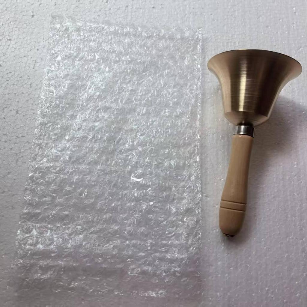 8CM Copper Handbell with Wooden Handle - Ideal for Teaching, Classroom, Pets, or Christmas